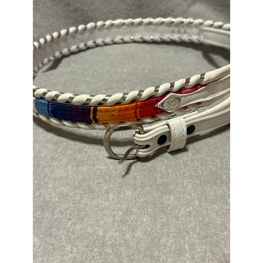 VTG Fisher USA Made Southwest Style Women’s 34”Leather Belt Excellent Condition